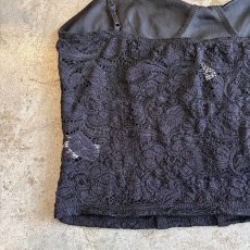 画像8: BLACK COLOR LACE DESIGN BUSTIER / Ladies L(M)  (8)
