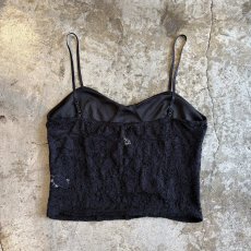 画像2: BLACK COLOR LACE DESIGN BUSTIER / Ladies L(M)  (2)