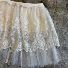 画像9: 【Wiz&Witch】"UNITED" VINTAGE LACE MIX WRAP SKIRT / FREE (9)