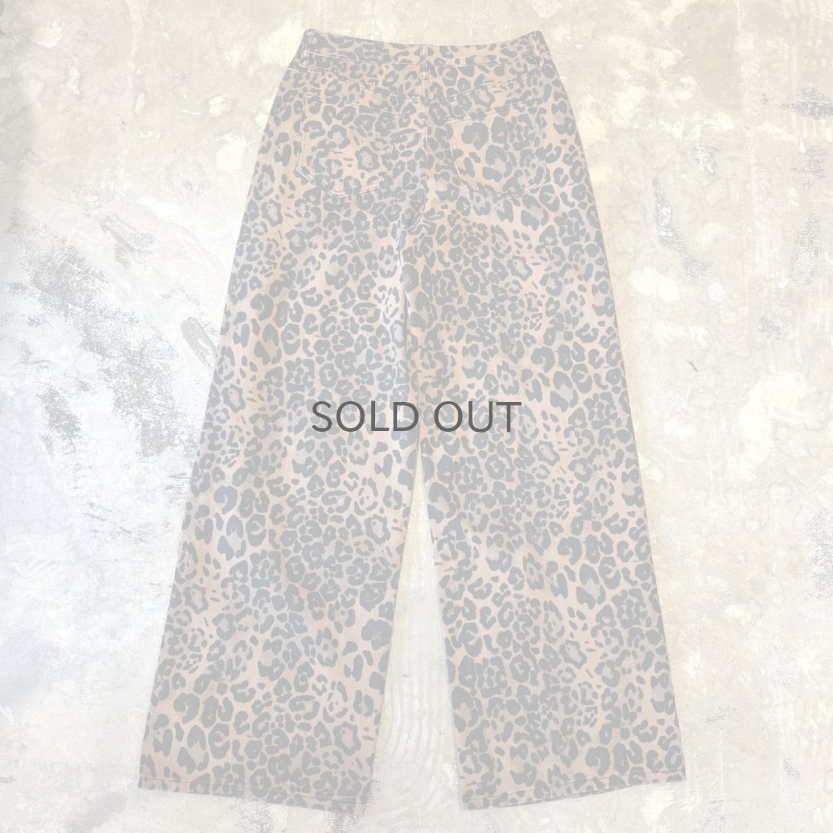 画像2: ALL OVER LEOPARD PATTERN WIDE SILHOUETTE PANTS / W31 (2)