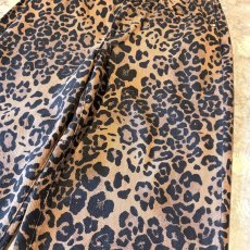 画像4: ALL OVER LEOPARD PATTERN WIDE SILHOUETTE PANTS / W31 (4)