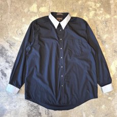 画像1: COLOR SWITCHED ROUND CUT L/S SHIRT / Mens XXL (1)