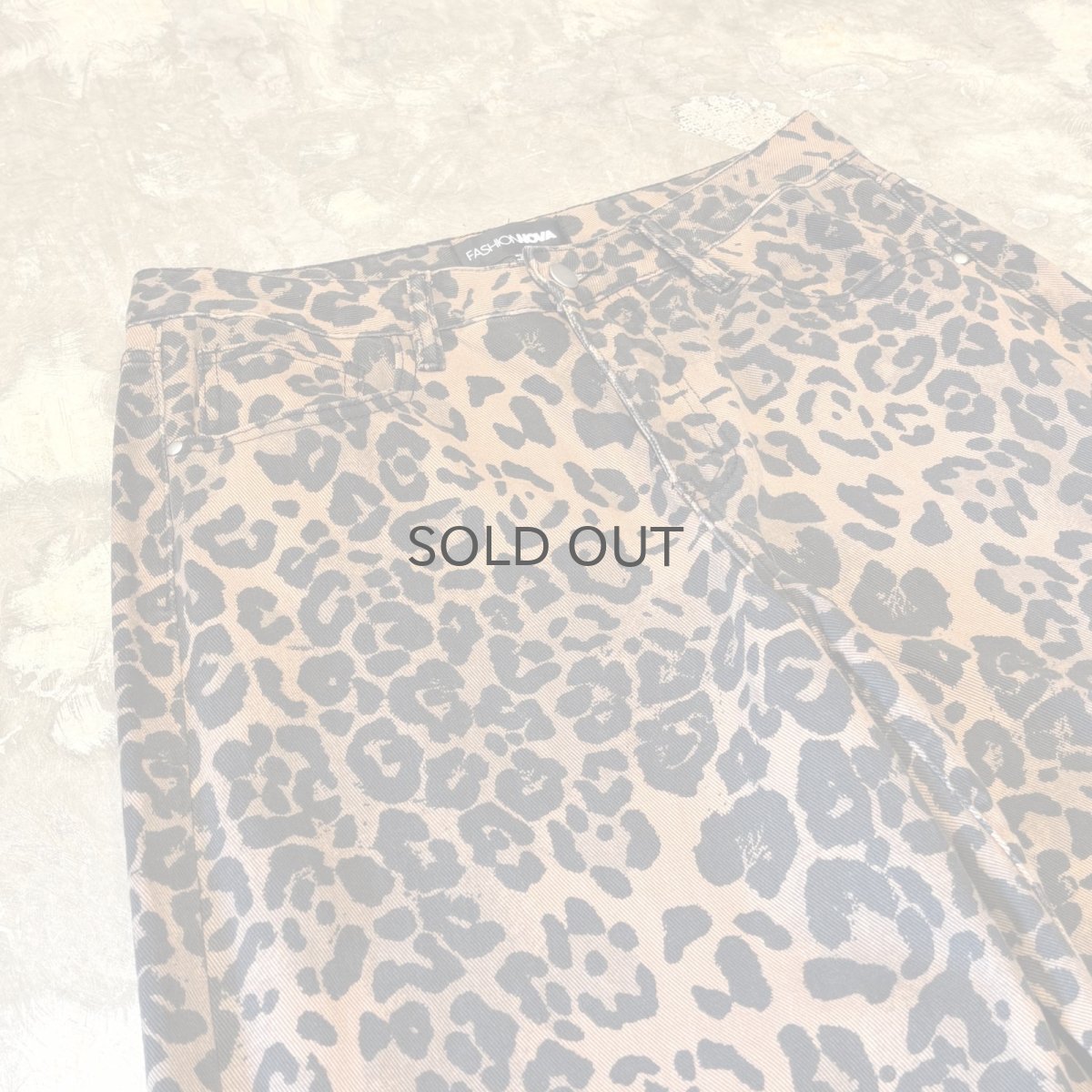 画像3: ALL OVER LEOPARD PATTERN WIDE SILHOUETTE PANTS / W31 (3)
