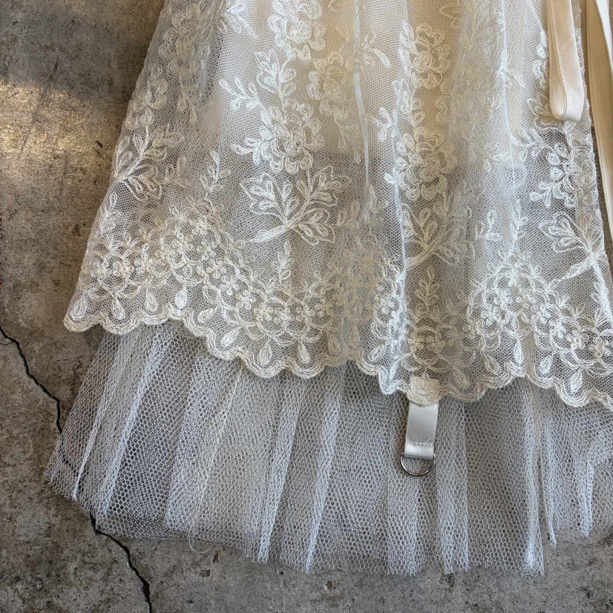 画像4: 【Wiz&Witch】"UNITED" VINTAGE LACE MIX WRAP SKIRT / FREE (4)