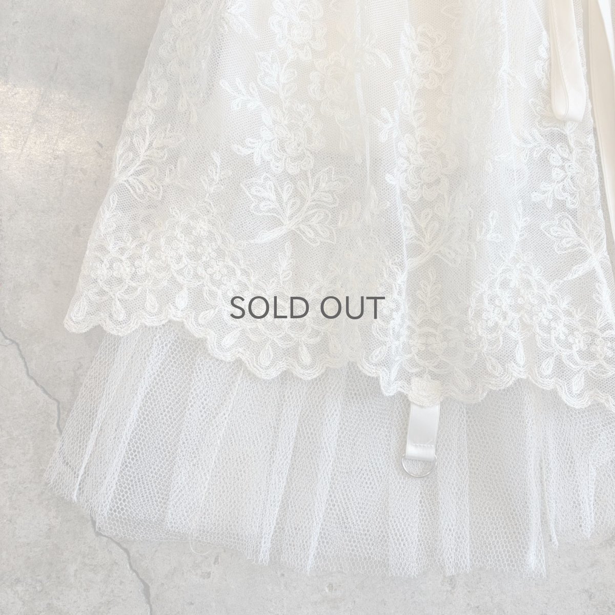 画像4: 【Wiz&Witch】"UNITED" VINTAGE LACE MIX WRAP SKIRT / FREE (4)