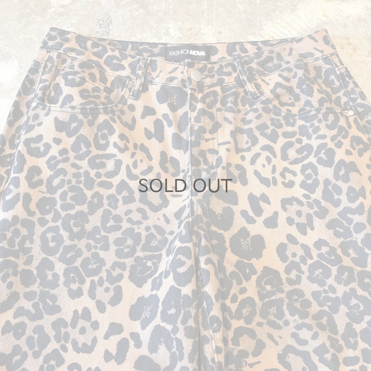 画像10: ALL OVER LEOPARD PATTERN WIDE SILHOUETTE PANTS / W31 (10)