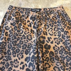 画像10: ALL OVER LEOPARD PATTERN WIDE SILHOUETTE PANTS / W31 (10)