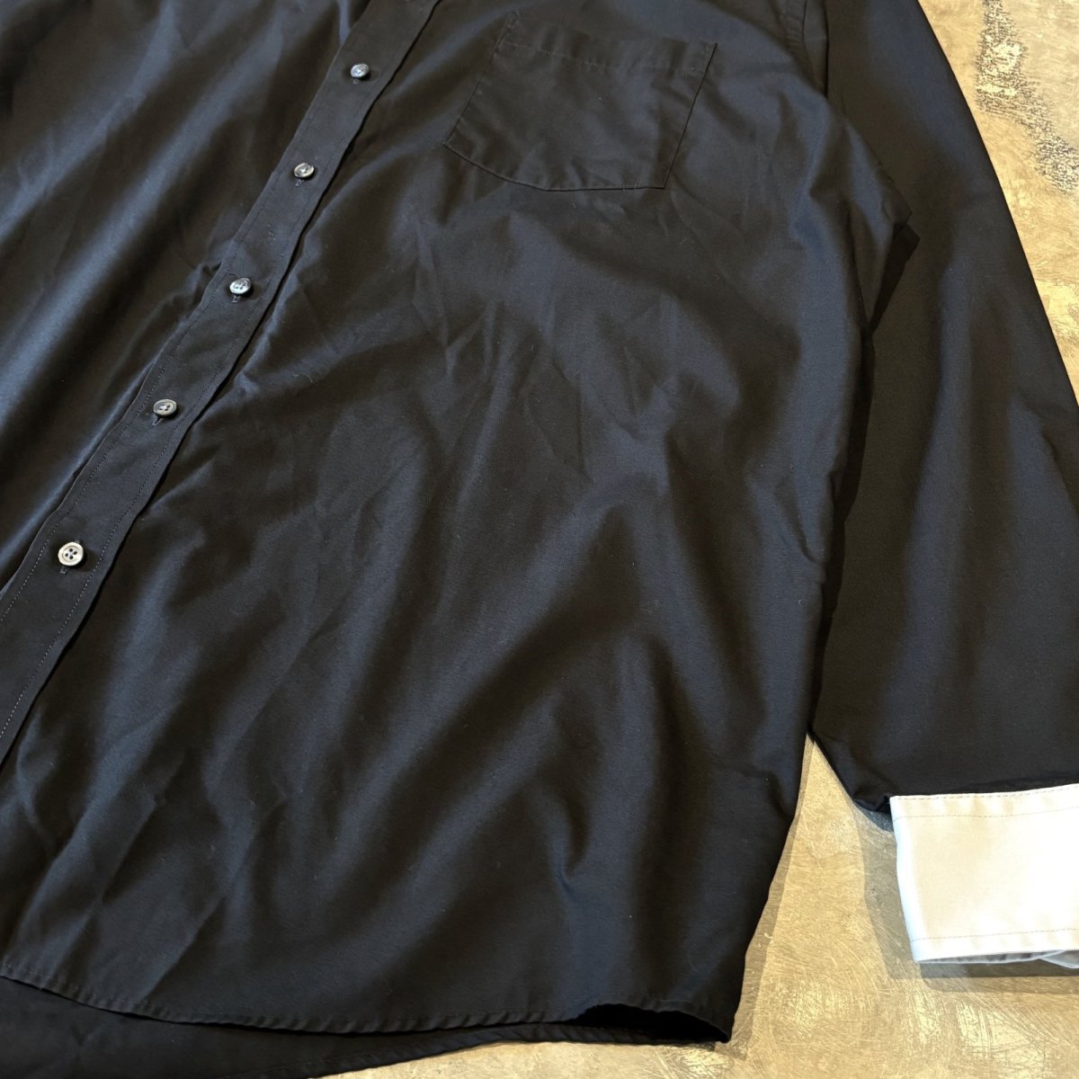 画像6: COLOR SWITCHED ROUND CUT L/S SHIRT / Mens XXL (6)