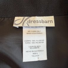 画像11: BLACK COLOR ONE BUTTON SINGLE TAILORED JACKET / Ladies L (11)