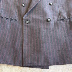 画像5: ALL OVER PIN STRIPE PATTERN DESIGN DOUBLE TAYLOR JACKET / Ladies L (5)