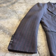 画像7: ALL OVER PIN STRIPE PATTERN DESIGN DOUBLE TAYLOR JACKET / Ladies L (7)