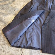 画像10: ALL OVER PIN STRIPE PATTERN DESIGN DOUBLE TAYLOR JACKET / Ladies L (10)