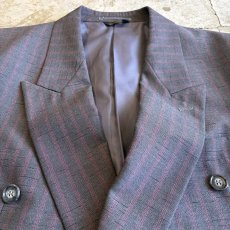 画像4: ALL OVER PIN STRIPE PATTERN DESIGN DOUBLE TAYLOR JACKET / Ladies L (4)