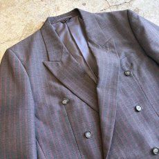 画像3: ALL OVER PIN STRIPE PATTERN DESIGN DOUBLE TAYLOR JACKET / Ladies L (3)