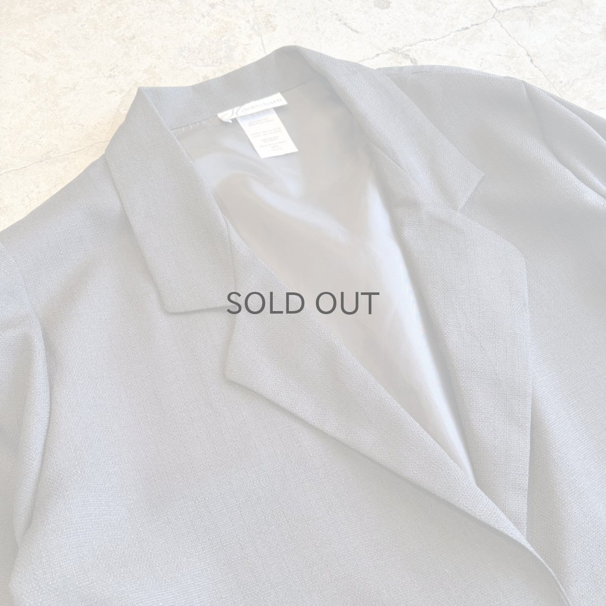 画像3: BLACK COLOR ONE BUTTON SINGLE TAILORED JACKET / Ladies L (3)