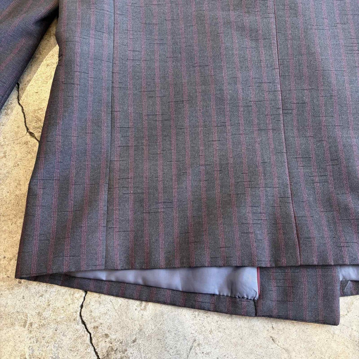 画像12: ALL OVER PIN STRIPE PATTERN DESIGN DOUBLE TAYLOR JACKET / Ladies L (12)