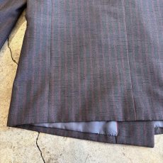 画像12: ALL OVER PIN STRIPE PATTERN DESIGN DOUBLE TAYLOR JACKET / Ladies L (12)