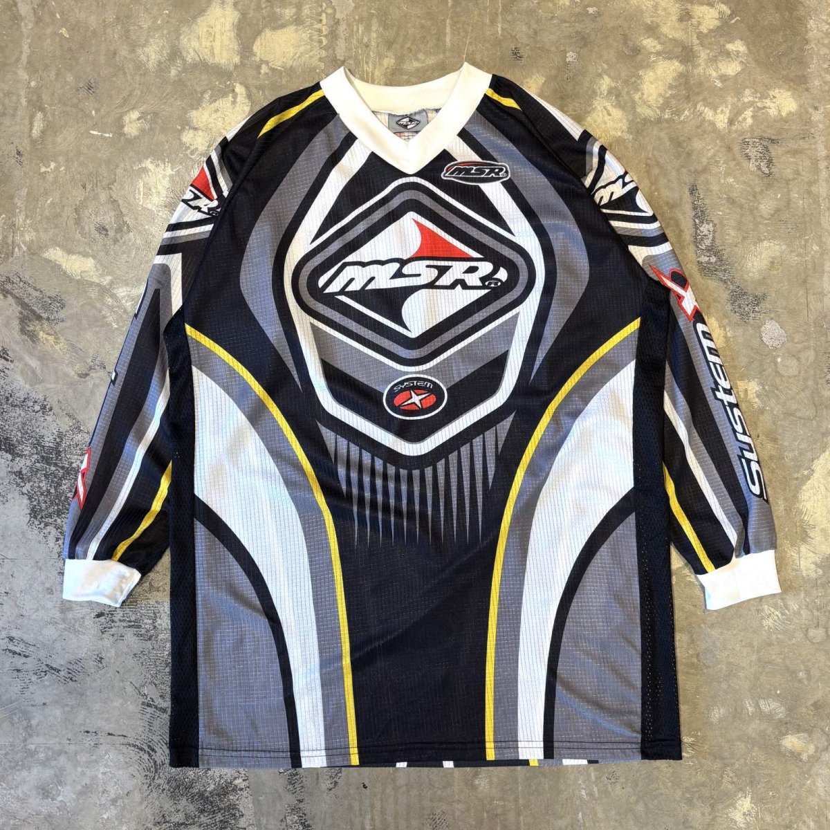 画像1: "MSR" LOGO PRINTED RACING L/S TOPS / Mens L (1)