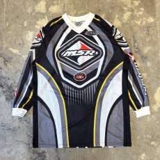 画像1: "MSR" LOGO PRINTED RACING L/S TOPS / Mens L (1)
