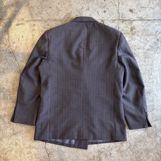 画像2: ALL OVER PIN STRIPE PATTERN DESIGN DOUBLE TAYLOR JACKET / Ladies L (2)