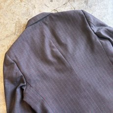 画像11: ALL OVER PIN STRIPE PATTERN DESIGN DOUBLE TAYLOR JACKET / Ladies L (11)