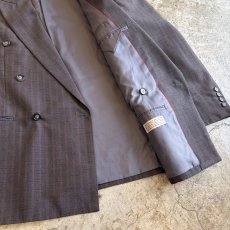 画像9: ALL OVER PIN STRIPE PATTERN DESIGN DOUBLE TAYLOR JACKET / Ladies L (9)