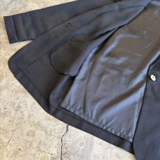 画像6: BLACK COLOR ONE BUTTON SINGLE TAILORED JACKET / Ladies L (6)