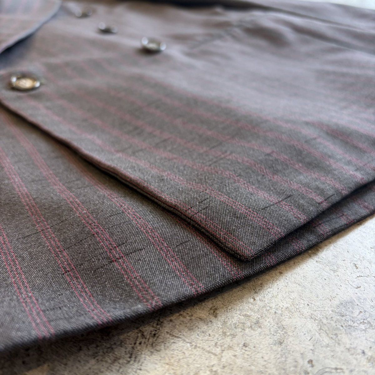 画像13: ALL OVER PIN STRIPE PATTERN DESIGN DOUBLE TAYLOR JACKET / Ladies L (13)