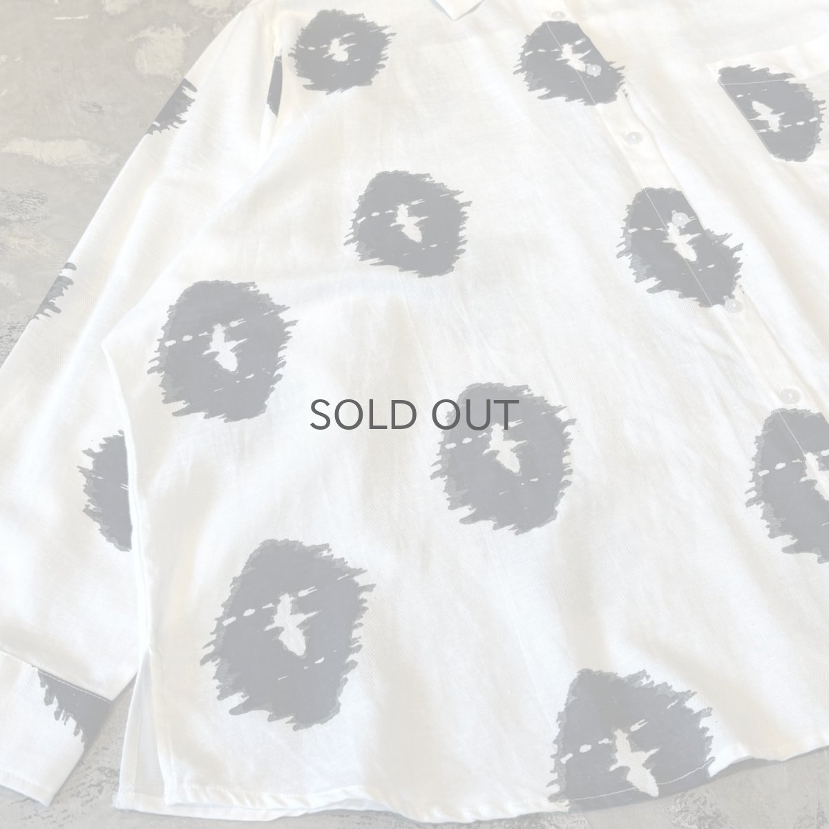 画像5: GRAPHIC PATTERN BIG SILHOUETTE L/S SHIRT / Mens XL (5)