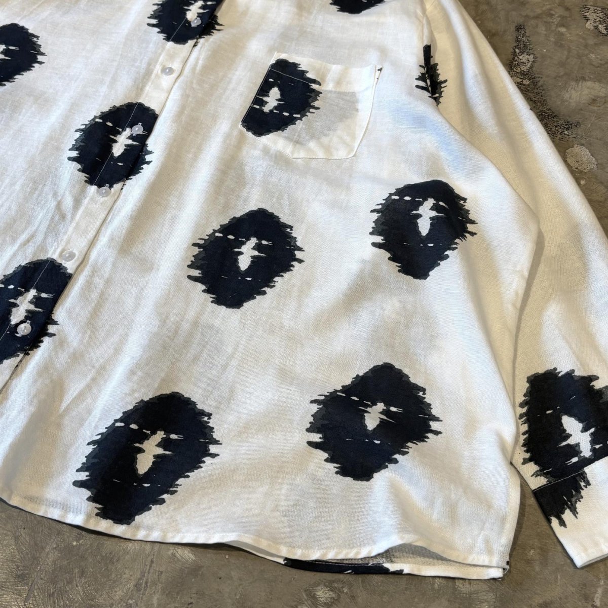 画像6: GRAPHIC PATTERN BIG SILHOUETTE L/S SHIRT / Mens XL (6)