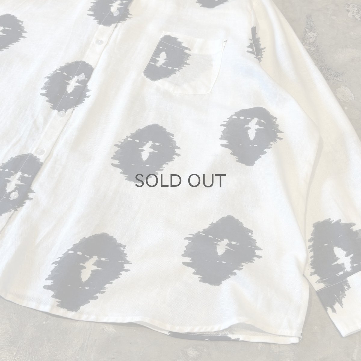 画像6: GRAPHIC PATTERN BIG SILHOUETTE L/S SHIRT / Mens XL (6)