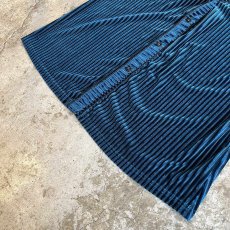 画像4: COLOR VELVET STRIPE PATTERN V NECK DESIGN L/S SHIRT / Ladies L (4)