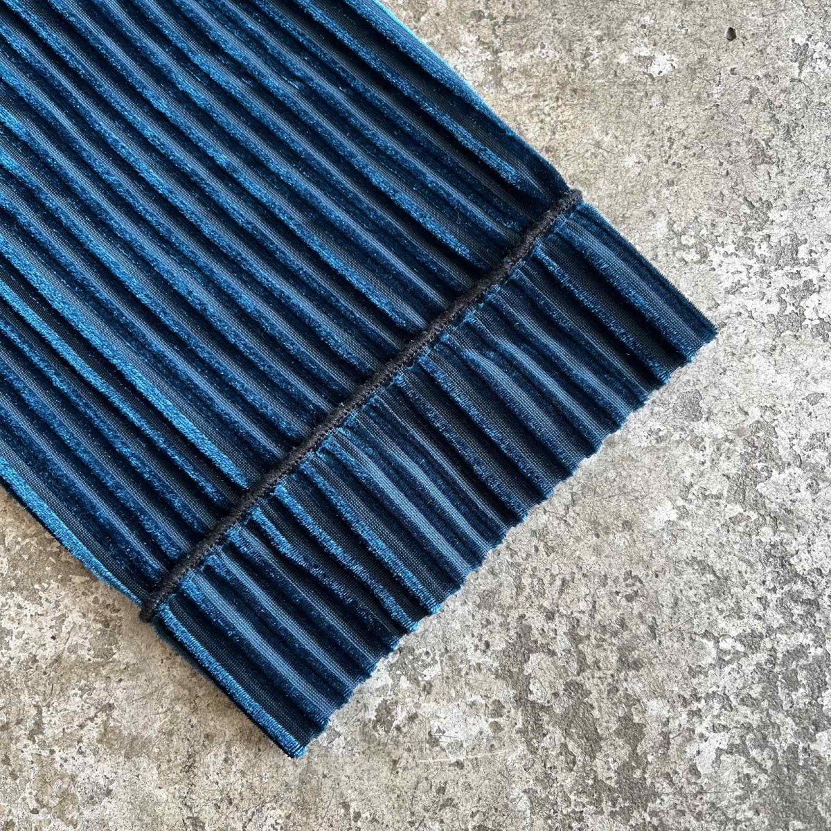 画像6: COLOR VELVET STRIPE PATTERN V NECK DESIGN L/S SHIRT / Ladies L (6)