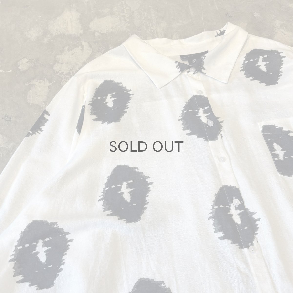 画像3: GRAPHIC PATTERN BIG SILHOUETTE L/S SHIRT / Mens XL (3)