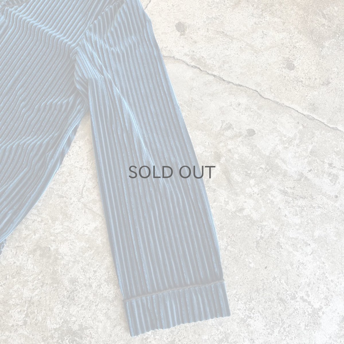 画像7: COLOR VELVET STRIPE PATTERN V NECK DESIGN L/S SHIRT / Ladies L (7)
