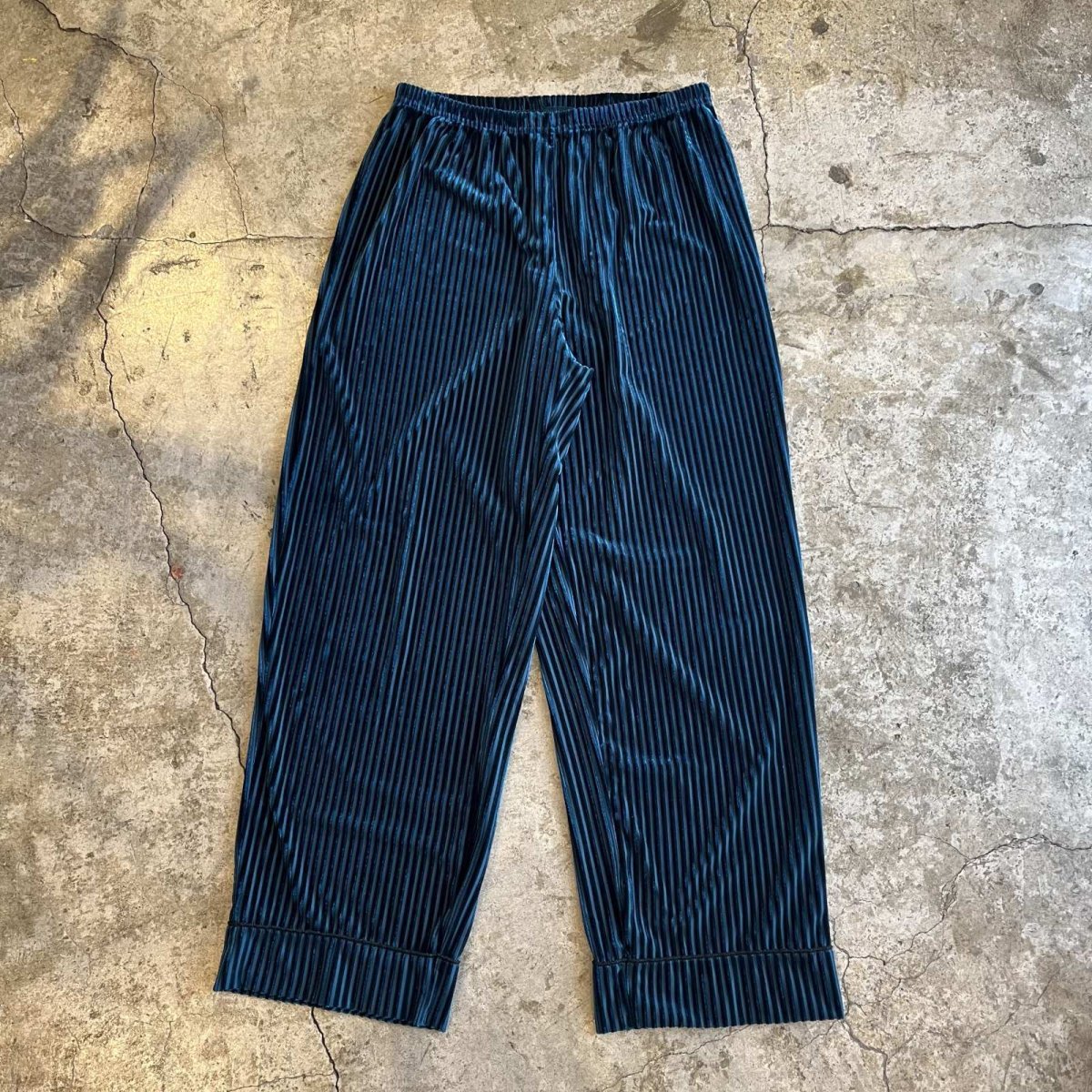 画像1: COLOR VELVET STRIPE PATTERN DESIGN PANTS / W27~W36(L) (1)