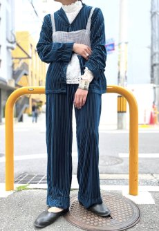 画像11: COLOR VELVET STRIPE PATTERN DESIGN PANTS / W27~W36(L) (11)