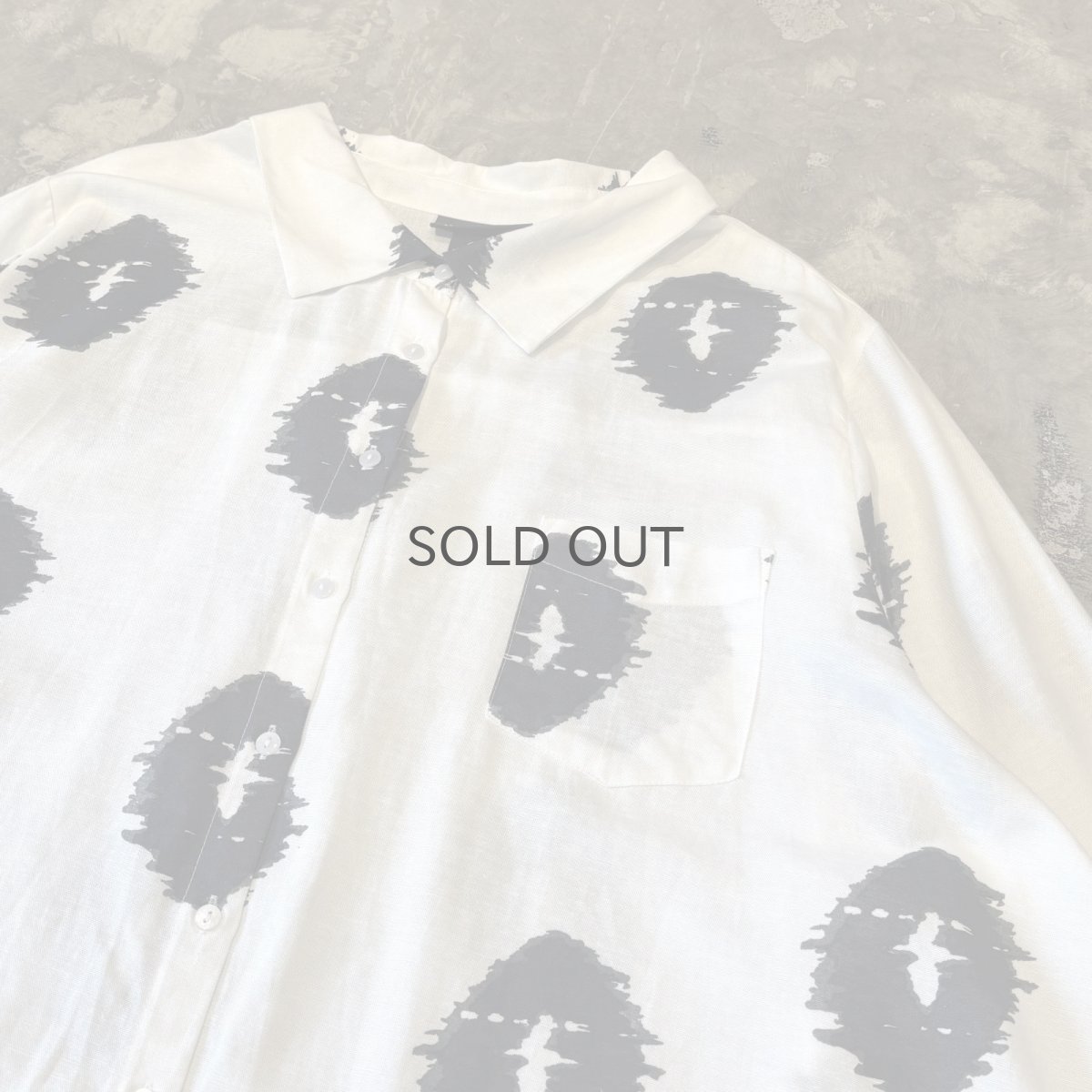 画像4: GRAPHIC PATTERN BIG SILHOUETTE L/S SHIRT / Mens XL (4)