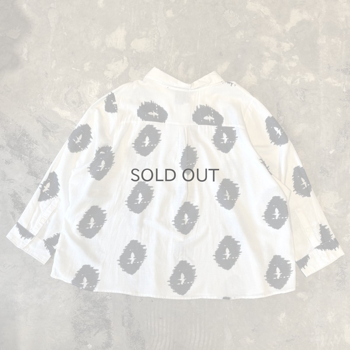画像2: GRAPHIC PATTERN BIG SILHOUETTE L/S SHIRT / Mens XL (2)