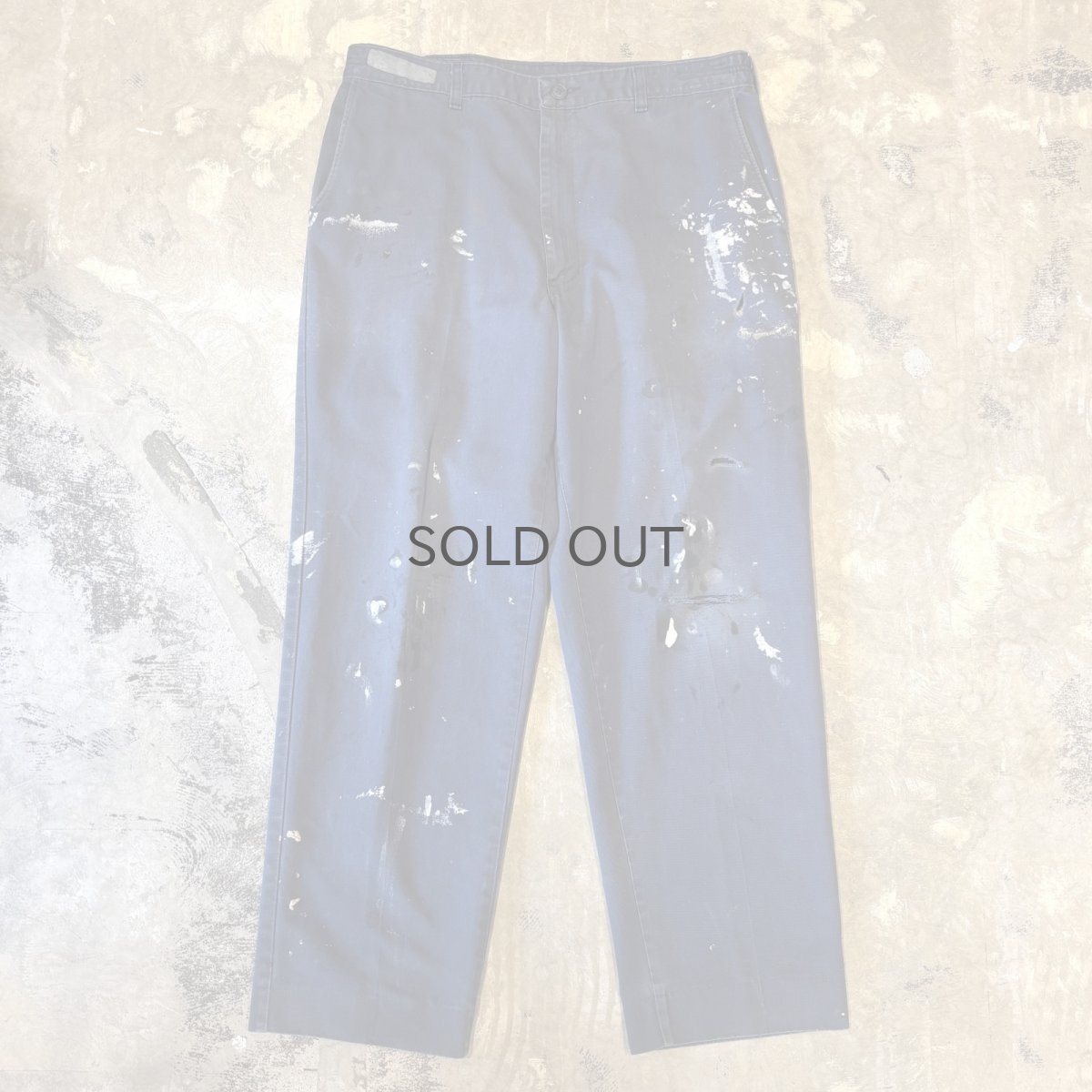 画像1: DAMAGE & PAINTED STRAIGHT SILHOUETTE PANTS / W35 (1)