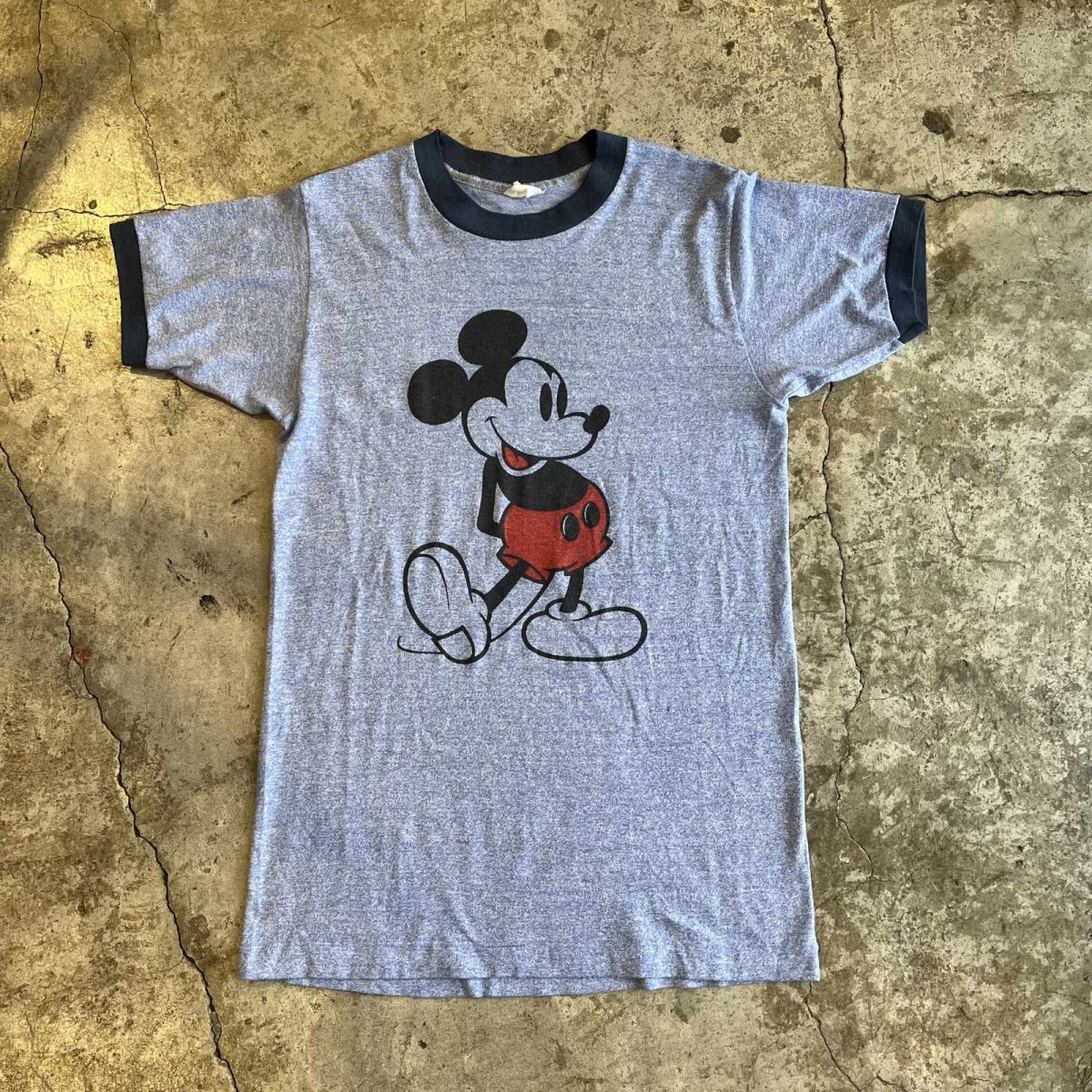画像1: OLD "MICKEY"PRINT DESIGN COLOR LINGER S/S TEE / Ladies M (1)