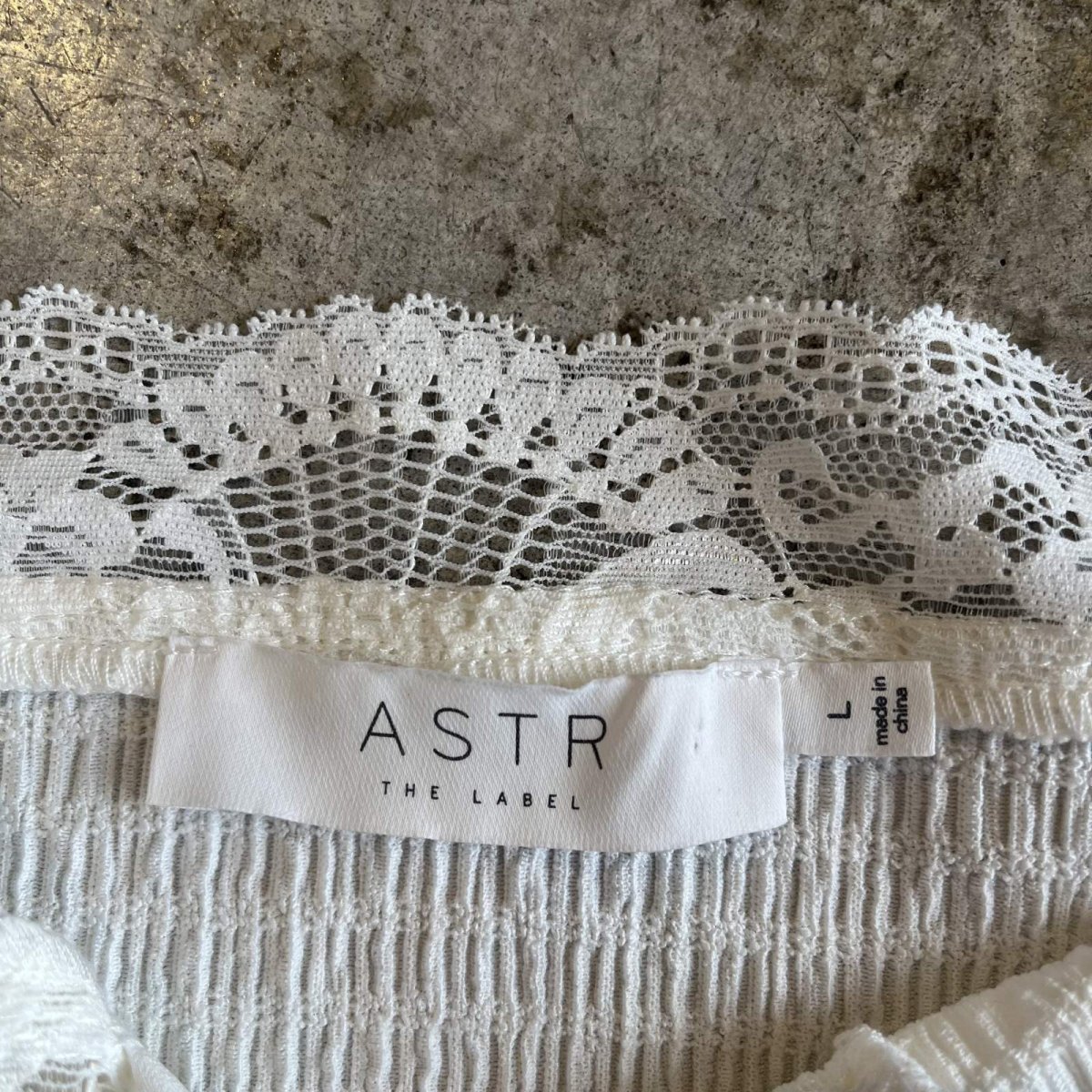 画像10: WHITE COLOR FLONT RIBOON DESIGN GATHER LACE CAMISOLE / Ladies S(L) (10)