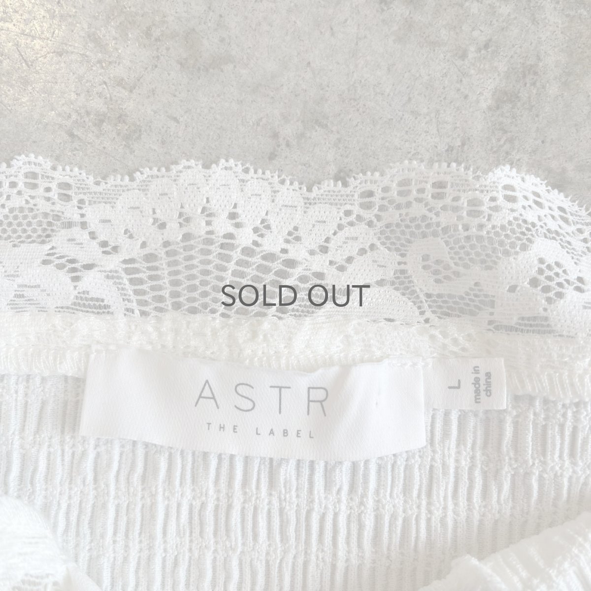 画像10: WHITE COLOR FLONT RIBOON DESIGN GATHER LACE CAMISOLE / Ladies S(L) (10)