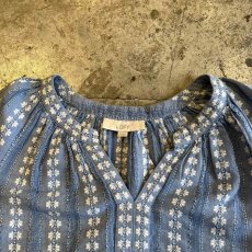 画像8: ALL OVER FLOWER EMBROIDERY PATTERN SHORT S/S TOPS / Ladies S(XS) (8)