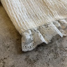 画像3: WHITE COLOR FLONT RIBOON DESIGN GATHER LACE CAMISOLE / Ladies S(L) (3)