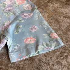画像8: FLORAL PATTERN COLOR SHORT DESIGN SHIRTS / Ladies L / MADE IN USA (8)