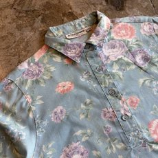 画像3: FLORAL PATTERN COLOR SHORT DESIGN SHIRTS / Ladies L / MADE IN USA (3)