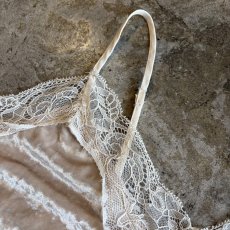 画像4: POINT LACE VELVET DESIGN CAMISOLE / Ladies L (4)