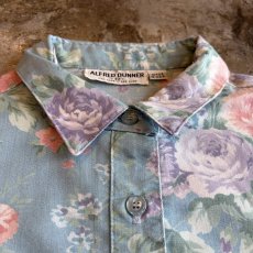 画像4: FLORAL PATTERN COLOR SHORT DESIGN SHIRTS / Ladies L / MADE IN USA (4)