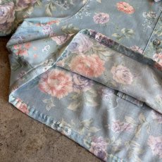画像9: FLORAL PATTERN COLOR SHORT DESIGN SHIRTS / Ladies L / MADE IN USA (9)